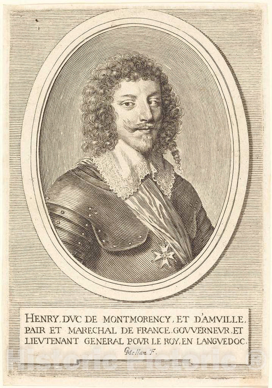 Art Print : Claude Mellan, Claude de Lingendes, 1661 - Vintage Wall Art