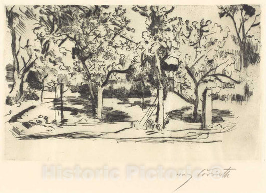 Art Print : Lovis Corinth, Orchard (Obstgarten), 1918 - Vintage Wall Art
