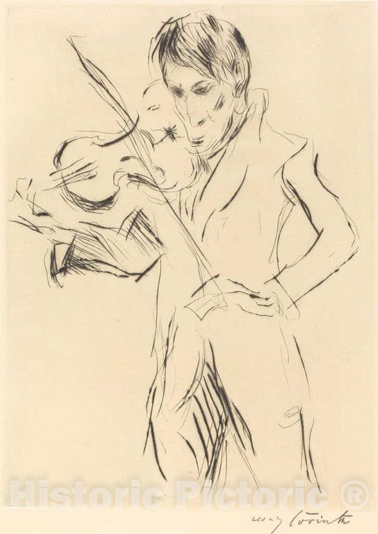 Art Print : Lovis Corinth, Andreas Weissgaerber-II (Bildnis Andreas Weissgaerber), 1919 - Vintage Wall Art