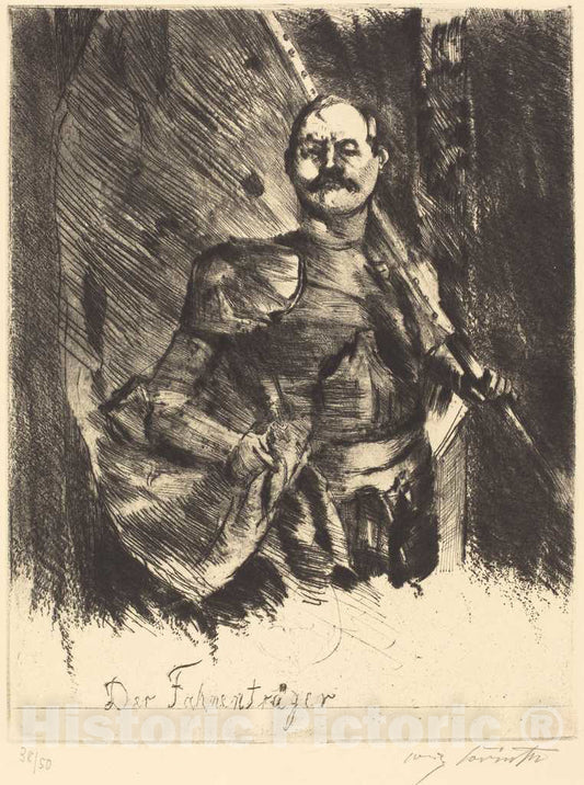 Art Print : Lovis Corinth, Der FahnentrÃ¤ger (The Standard Bearer), 1920 - Vintage Wall Art