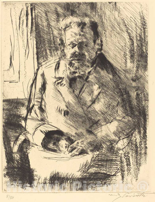 Art Print : Lovis Corinth, The Poet (Der Dichter), 1920 - Vintage Wall Art