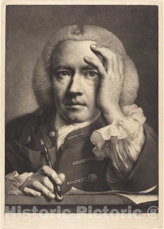 Art Print : Thomas Frye, Self-Portrait, 1760 - Vintage Wall Art