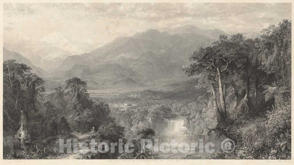 Art Print : Forrest After Church, The Heart of The Andes, 1862 - Vintage Wall Art