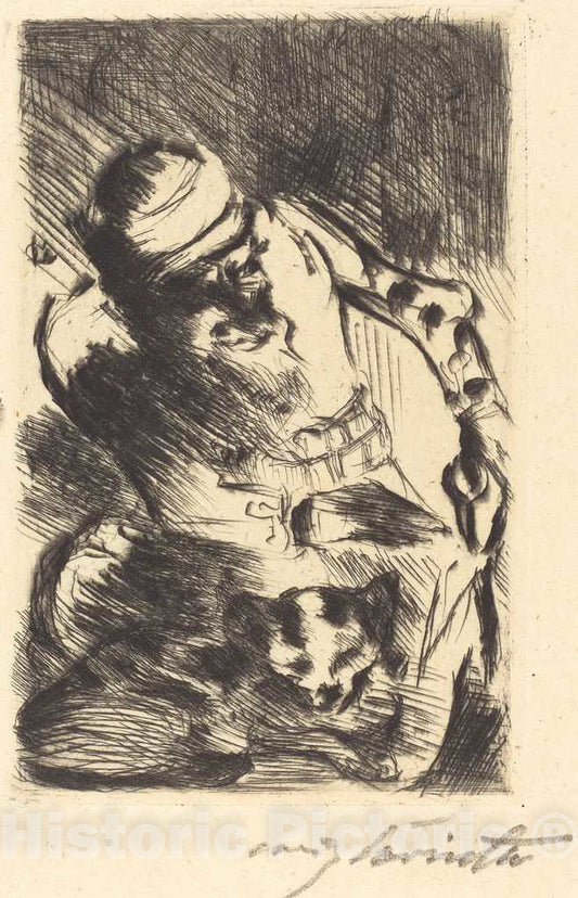Art Print : Lovis Corinth, The Cat of The Prophet (Die Katze des Propheten), 1919 - Vintage Wall Art
