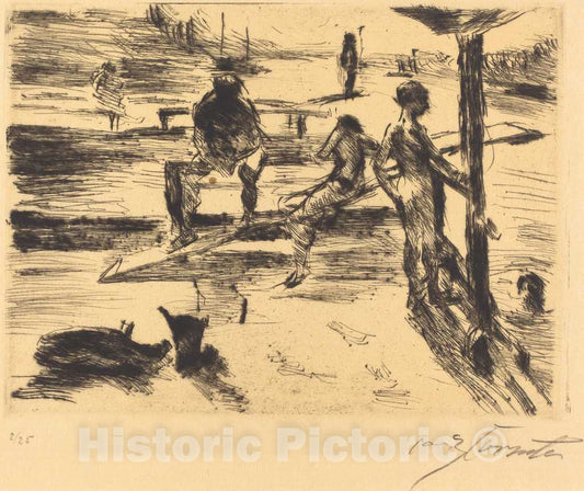 Art Print : Lovis Corinth, Bathing Place (Badeanstalt), 1919 - Vintage Wall Art