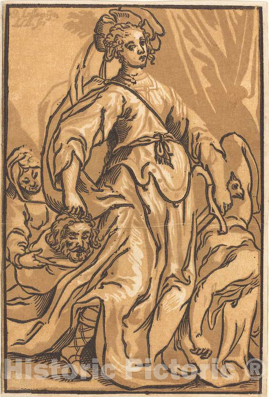 Art Print : BÃ¼sinck After Lallemand, Judith and Holofernes - Vintage Wall Art