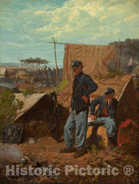 Art Print : Winslow Homer, Home, Sweet Home, c. 1863 - Vintage Wall Art