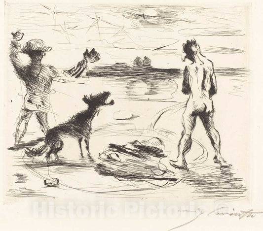 Art Print : Lovis Corinth, The Banquet of Trimalchio: pl.VII, 1919 - Vintage Wall Art
