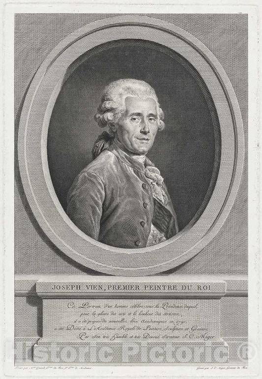 Art Print : Miger After Labille-Guiard, Joseph Vien, in or After 1790 - Vintage Wall Art