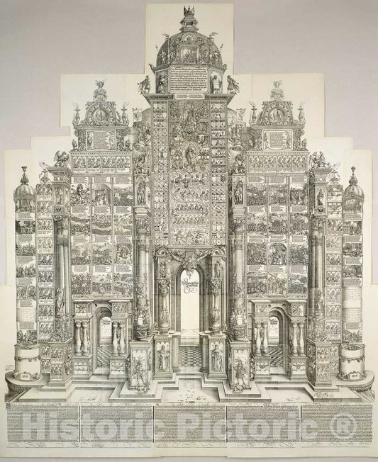 Art Print : Albrecht DÃ¼rer, The Triumphal Arch of Maximilian, 1515 (1799 Edition) - Vintage Wall Art