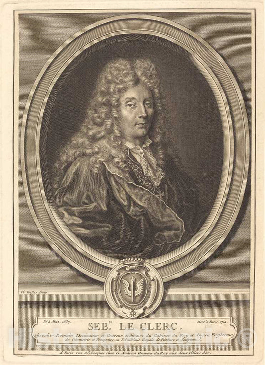 Art Print : Claude Duflos, Sebastian Le Clerc, c. 1714 - Vintage Wall Art