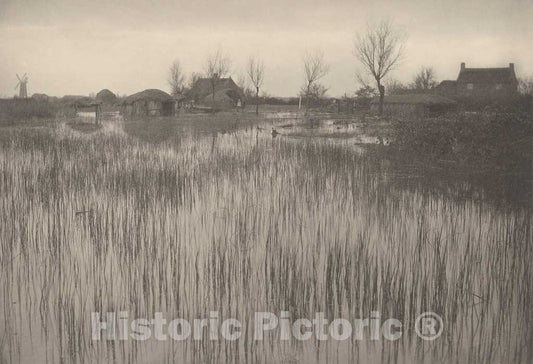 Art Print : Peter Henry Emerson, A Rushy Shore, 1886 - Vintage Wall Art