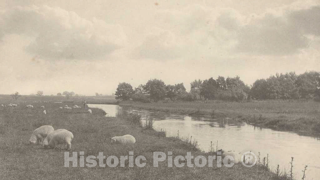Art Print : Peter Henry Emerson, On The River Bure, 1886 - Vintage Wall Art