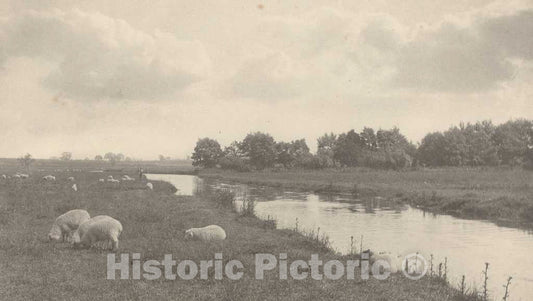 Art Print : Peter Henry Emerson, On The River Bure, 1886 - Vintage Wall Art