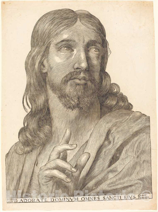 Art Print : Wilhelm Traut, Christ in Half-Length - Vintage Wall Art
