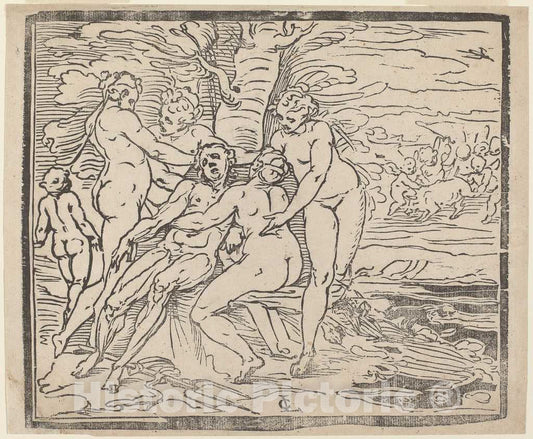 Art Print : Luca Cambiaso, Death of Adonis, Late 16th Century - Vintage Wall Art