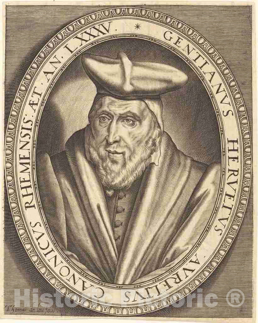 Art Print : Thomas de LEU, Gentien Hervet, Canon of Reims - Vintage Wall Art