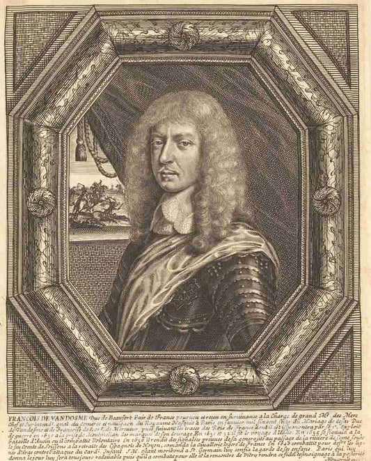 Art Print : Balthasar Moncornet, FranÃ§ois de VendÃ´me, Duke of Beaufort - Vintage Wall Art