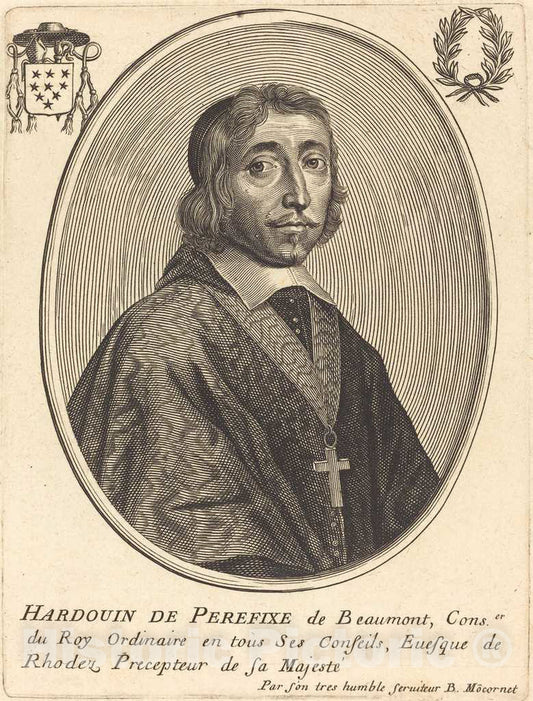 Art Print : Balthasar Moncornet, Hardouin de Beaumont de Perefixe - Vintage Wall Art