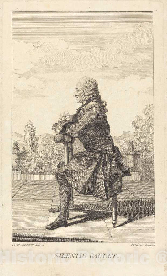 Art Print : Delafosse After Carmontelle, Jean-Baptiste-FranÃ§ois Durey de MeiniÃ¨res, c. 1760 - Vintage Wall Art