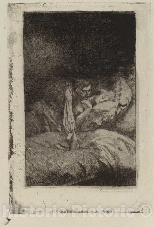 Art Print : Albert Besnard, The Murder (Le Meurtre), 1885 - Vintage Wall Art