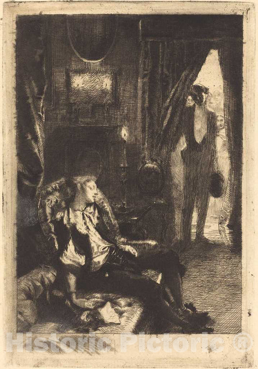 Art Print : Albert Besnard, Iza Sleeping (Le Sommeil d'Iza), 1885 - Vintage Wall Art