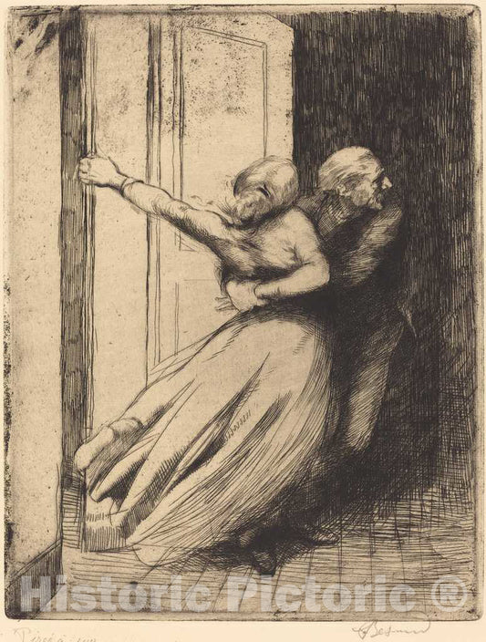 Art Print : Albert Besnard, The Rape (Le Viol), c. 1886 - Vintage Wall Art