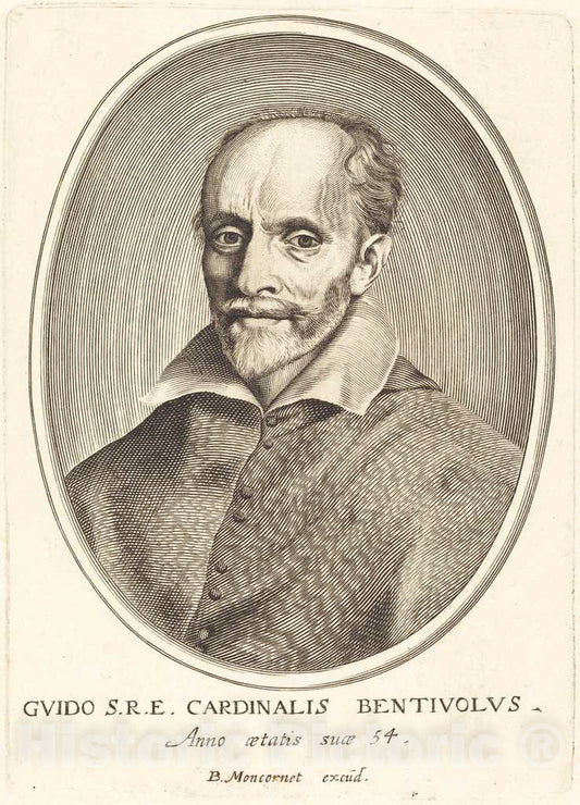 Art Print : Balthasar Moncornet, Guido Bentivoglio - Vintage Wall Art