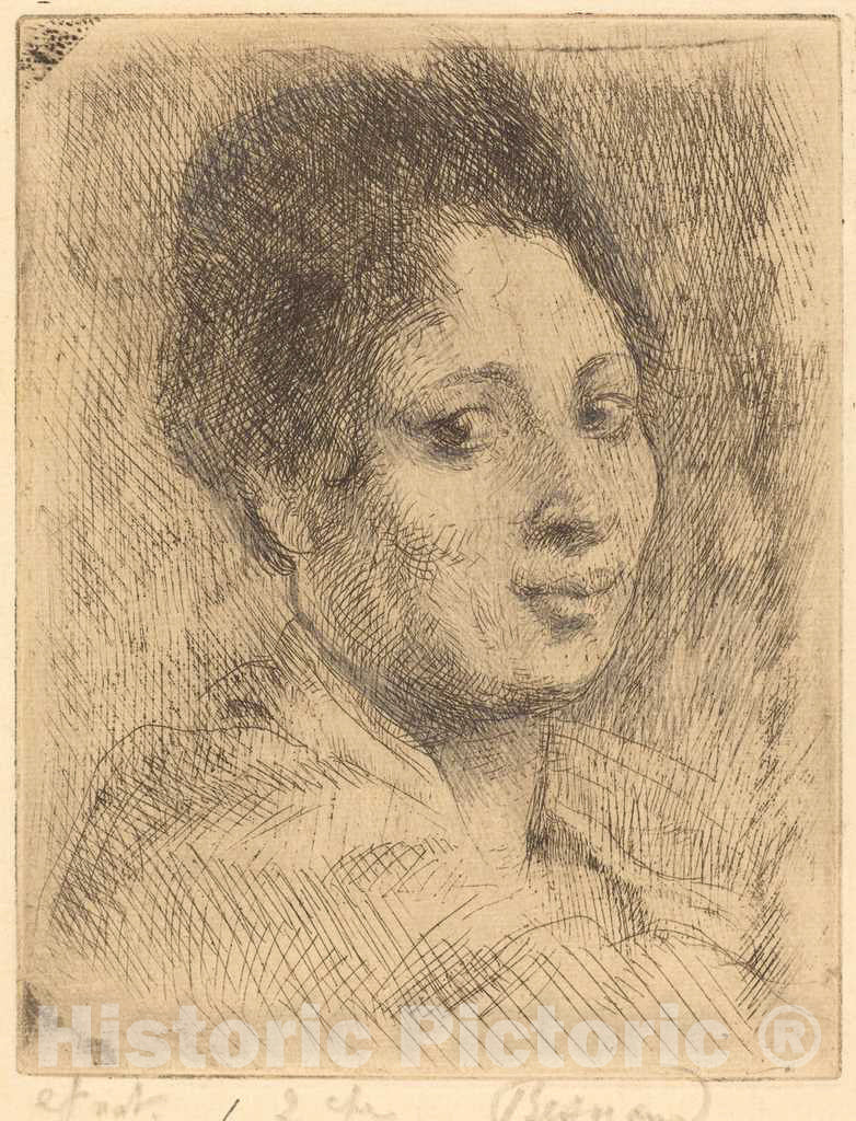 Art Print : Albert Besnard, Peppina, 1919 - Vintage Wall Art