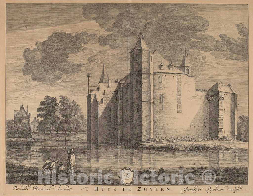 Art Print : Roghman, T Huys te Zuylen - Vintage Wall Art