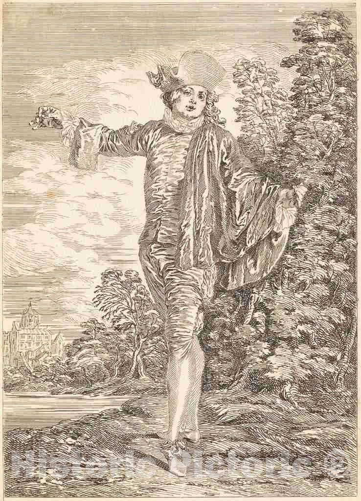 Art Print : Watteau, Indifferent (L'IndiffÃ©rent), c. 1730 - Vintage Wall Art