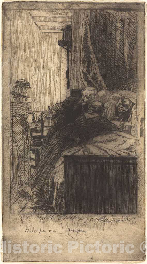 Art Print : Albert Besnard, Sickness (La Maladie), 1884 - Vintage Wall Art