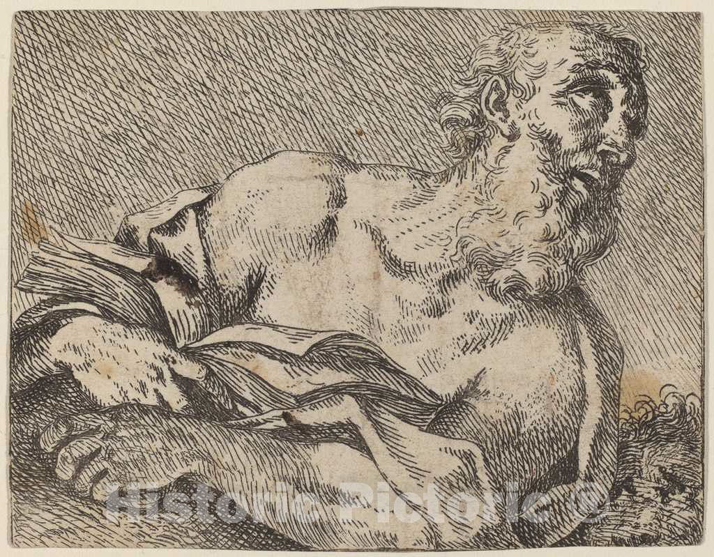 Art Print : Pietro Rotari After Balestra, Saint Jerome, 1725 - Vintage Wall Art