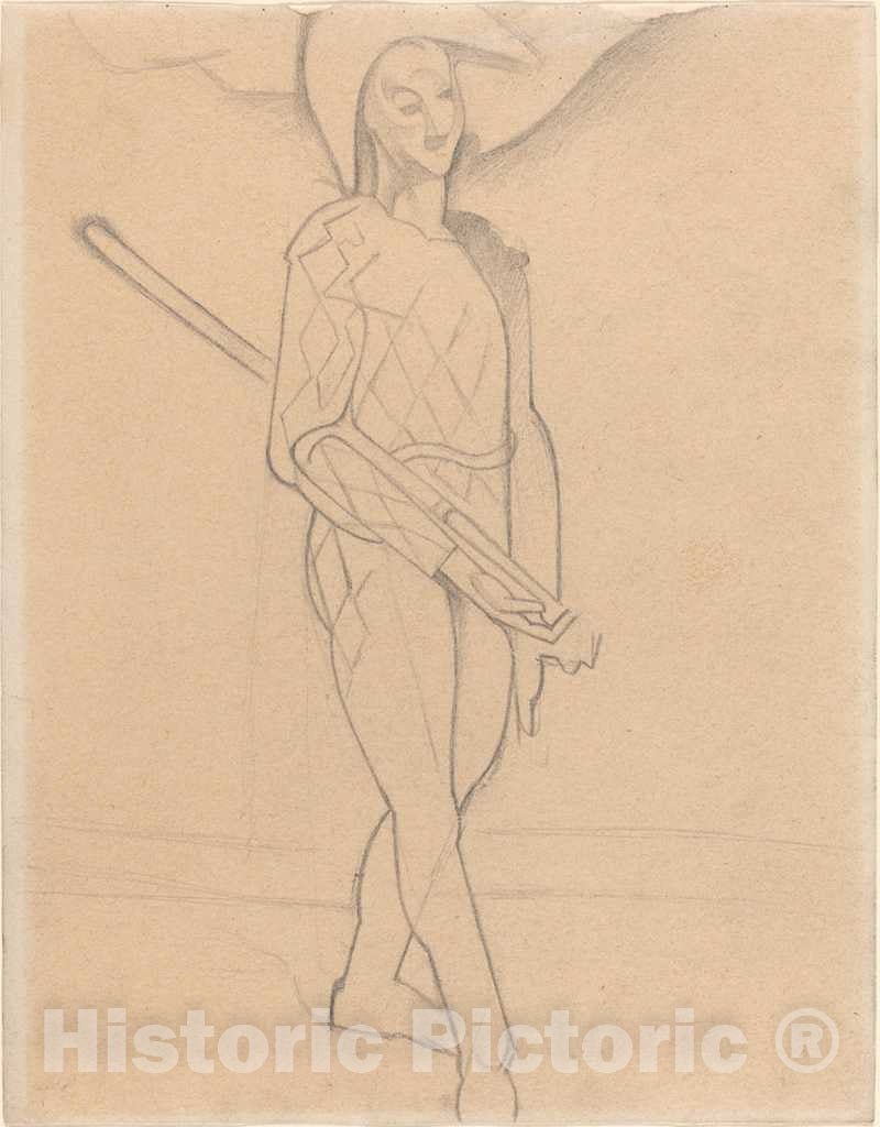 Art Print : Juan Gris After CÃ©zanne, Harlequin, 1916 - Vintage Wall Art