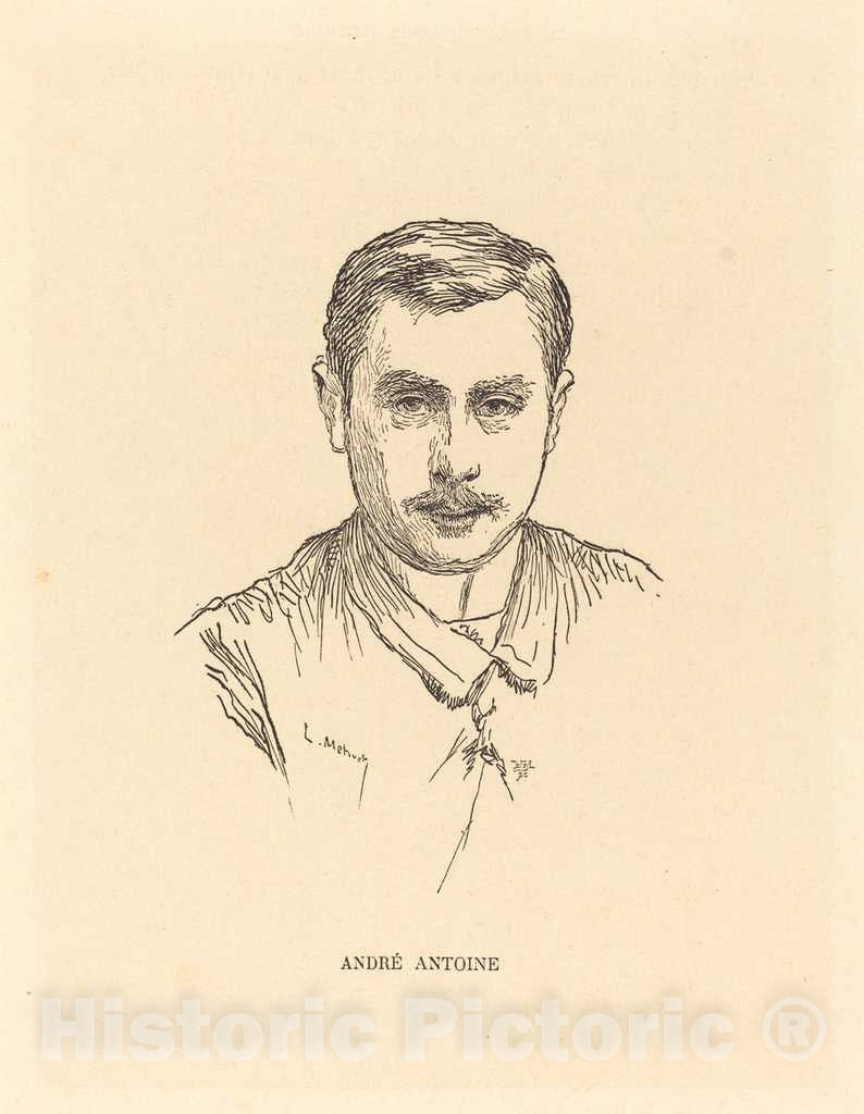 Art Print : Lucien MÃ©tivet, AndrÃ© Antoine, 1890s - Vintage Wall Art