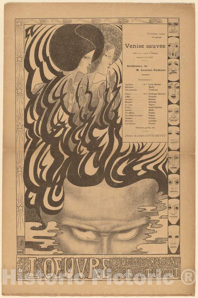 Art Print : Jan Toorop, Venise sauvÃ©e (Venice Preserved), 1895 - Vintage Wall Art