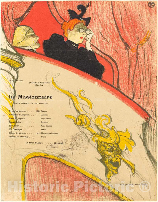 Art Print : Henri de Toulouse-Lautrec, Le Missionnaire, 1894 - Vintage Wall Art