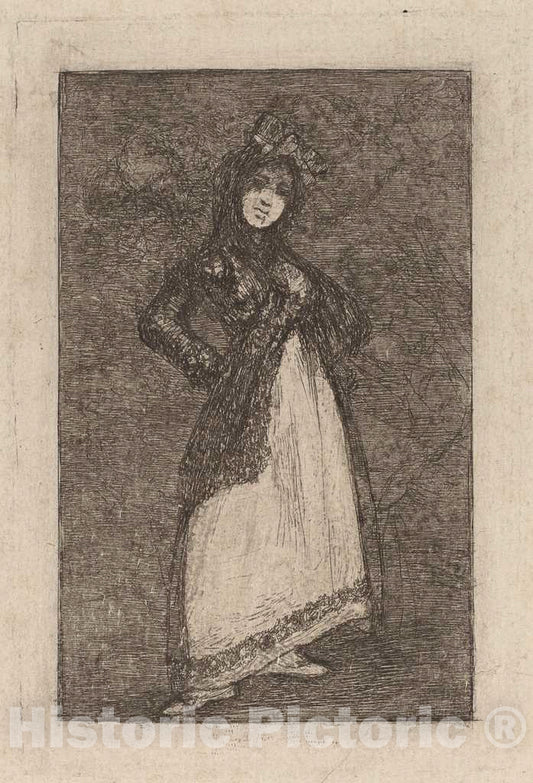 Art Print : Francisco de Goya, Maja, c.1826 - Vintage Wall Art