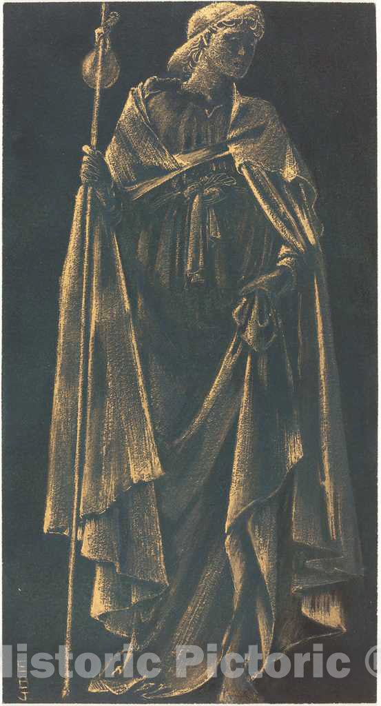 Art Print : Sir Edward Coley Burne-Jones, Angelus Ministrans, c. 1896 - Vintage Wall Art
