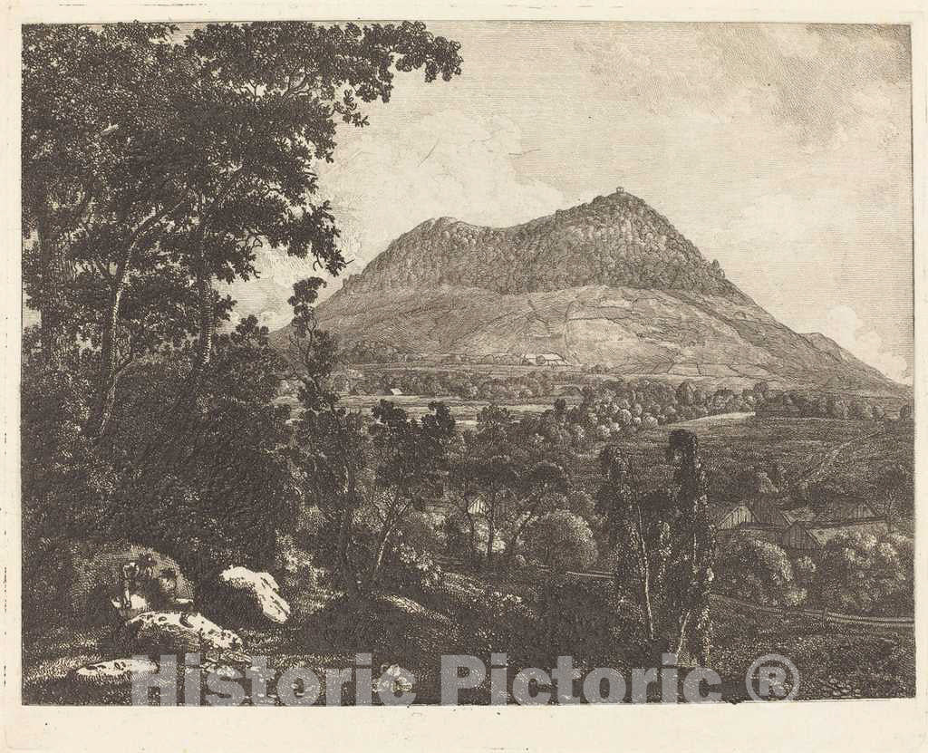 Art Print : Christoph Nathe, Landeskrone Mountain Near GÃ¶rlitz, c. 1795 - Vintage Wall Art