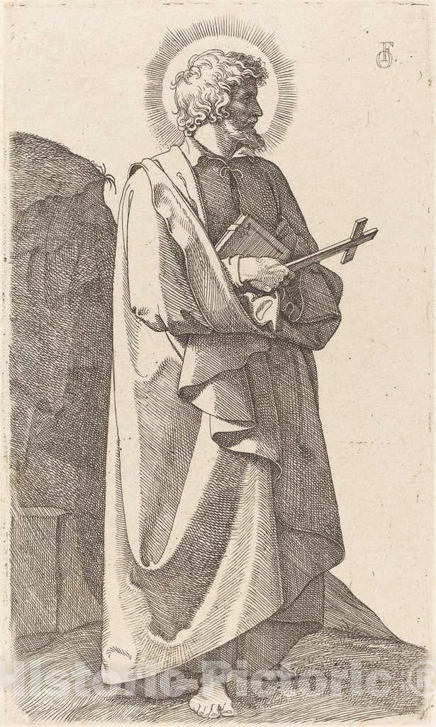 Art Print : Johann Friedrich Overbeck, Saint Philip Neri, 1826 - Vintage Wall Art