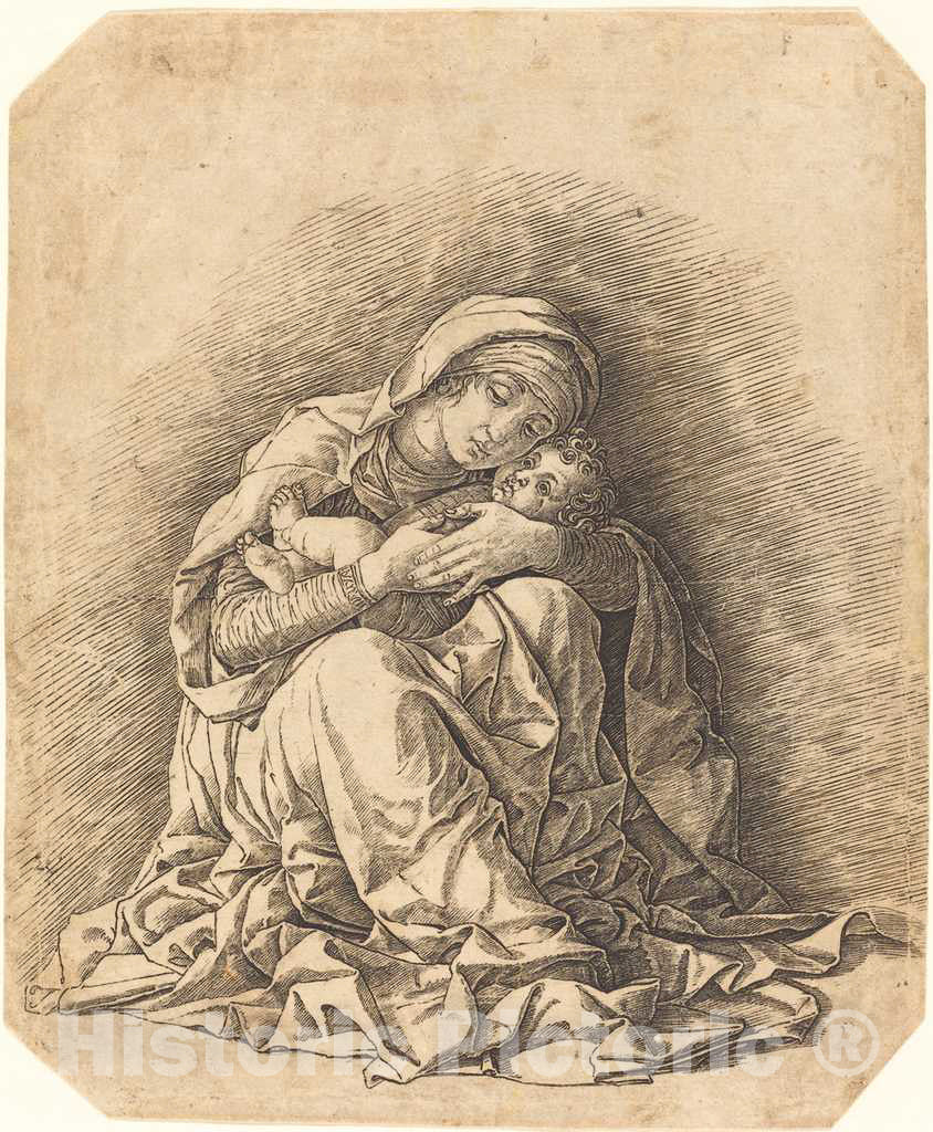 Art Print : Mantegna, The Virgin and Child, 1470s (?) - Vintage Wall Art