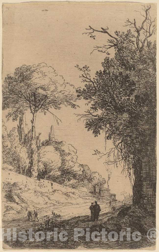 Art Print : Bartholomeus Breenbergh, Part of The Via Flaminia, c.1639 - Vintage Wall Art