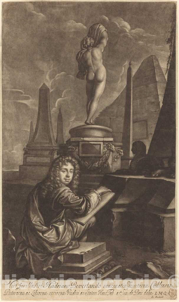 Art Print : Isaak Beckett After du Bois, Adrian Beverland, c.1686 - Vintage Wall Art