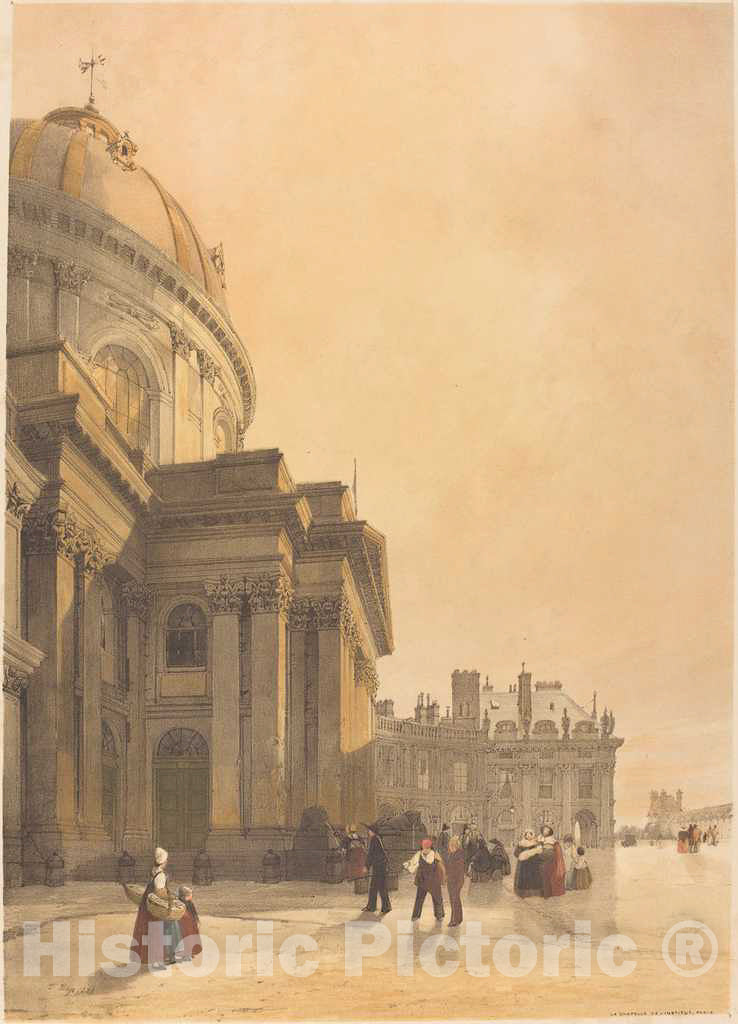 Art Print : Thomas Shotter Boys, La Chapelle de l'Institut, Paris, 1839 - Vintage Wall Art