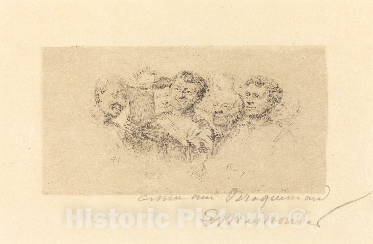Art Print : Louis-Ernest Meissonier, Les Amateurs - Vintage Wall Art