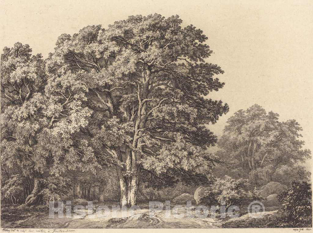 Art Print : EugÃ¨ne BlÃ©ry, Entrance to a Forest, 1840 - Vintage Wall Art