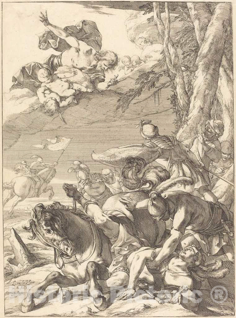 Art Print : Laurent de La Hyre, The Conversion of Saint Paul, c. 1637 - Vintage Wall Art