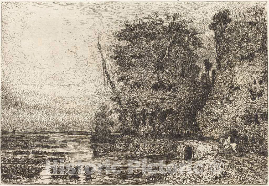 Art Print : Paul Huet, Orage Ã  la Fin du Jour, 1868 - Vintage Wall Art