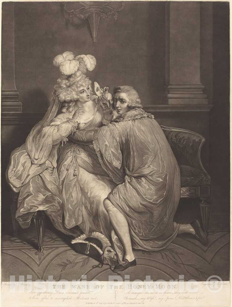 Art Print : Laurie After Francis Wheatley, The Wane of The Honeymoon, 1789 - Vintage Wall Art